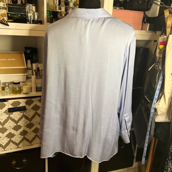 MNG MANGO  Matte Satin Button Up Blouse - Picture 6 of 10